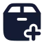 Packageadd icon with solid rounded style
